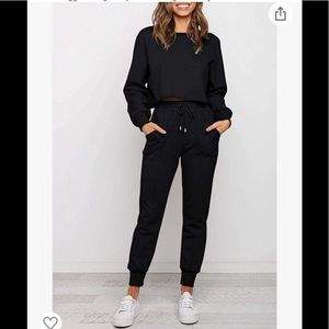 Women’s Long Sleeve Crop Top Set